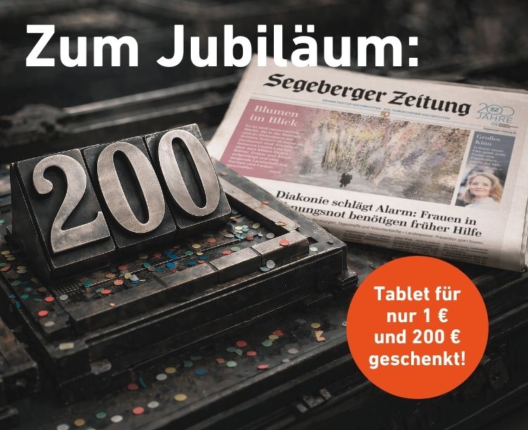 Jubiläumsangebot - 200 Jahre Segeberger Zeitung - 200 € geschenkt